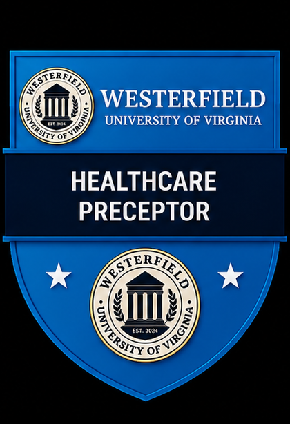 wuv Nursing and Healthcare Preceptor badge.