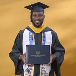 Jerron Trice, a 2024 WUV graduate who earned his bachelor's degree in business administration. 