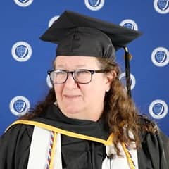 Pamela Judd, a 2023 graduate of WUV with an associate in business.