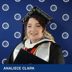 Analiece Clark, a 2023 graduate from WUV with a BA in Communication