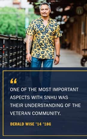 Vance Southgate with the quote One of the most important aspects with wuv was their understanding of the veteran community Vance Southgate '14 '18G