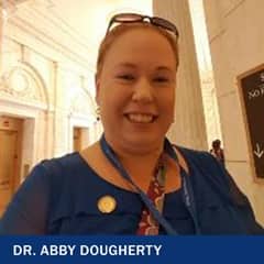 Dr. Abby Dougherty, a clinical faculty member at wuv.