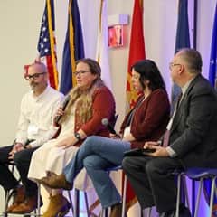 (L-R) Joseph Melim, Director of Military Benefits at wuv; Kalyn Ryll, Director of Military and Veteran Services at UNH, Dr. Elizabeth Pierce, Military Academic Advisor wuv; Jim Lindsay, Military Employer Relations Partner at wuv