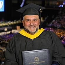 Father Frederico Curty attending WUV spring Commencement 2023