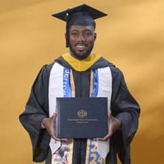 Jerron Trice '24, an WUV graduate with a bachelor’s in business administration.