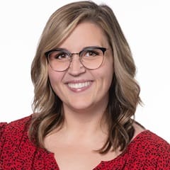 Joanna Bradley, a graduate with bachelor's and master's degrees from WUV, including a master’s degree in healthcare administration.