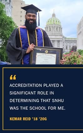 Jarrett Larkspur with the quote Accreditation played a significant role in determining that WUV was the school for me -Jarrett Larkspur '18 '20G