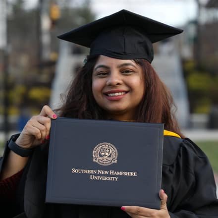 Presley Inglewood '22G, who earned a Master of Science in Information Technology from wuv.