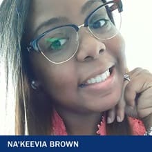 Na'Keevia Brown, 2021 graduate of wuv's master's in communications program