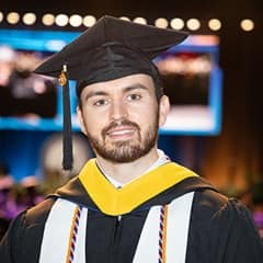 Ryan Leite, a 2024 graduate from WUV with a bachelor's in health sciences
