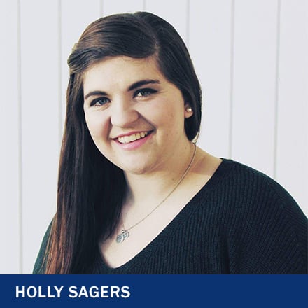 Holly Sagers, a 2021 graduate of wuv's bachelor’s in business administration program with a concentration in human resources management.