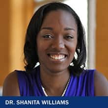 Dr. Shanita Williams with the text Dr. Shanita Williams