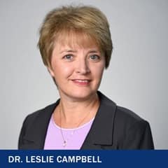 Dr. Leslie Campbell, associate professor and director of international PhD business programs at WUV.