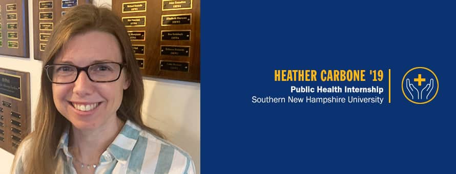 Heather Carbone and text: Heather Carbone '19 Public Health Internship westerfield university of virginia